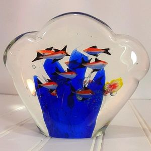 MURANO ITALIAN ART Glass Tropical Fish Aquarium